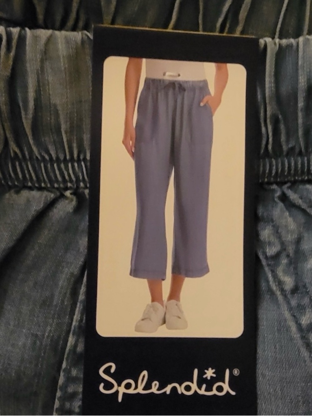 Splendid Light Blue Cropped Wide-Leg Lightweight Jeans - Medium - Picture 4 of 5